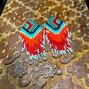 Beaded Fringe Earrings